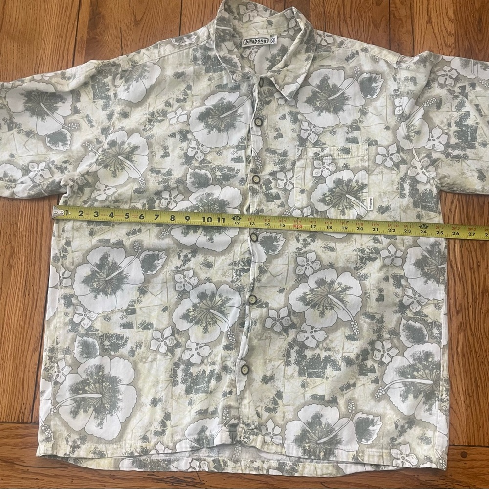 Billabong Shirt Men's Extra Large Floral Aloha Hawaiian Collared Camp Button Up - Picture 4 of 8